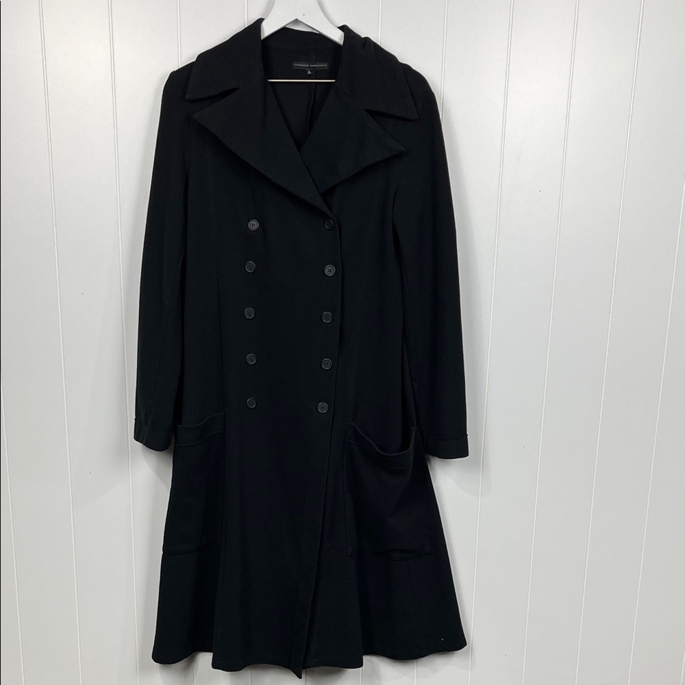 Lurdes Bergada (Made in Spain) Womens Jacket L Black Dble Button Front Pockets